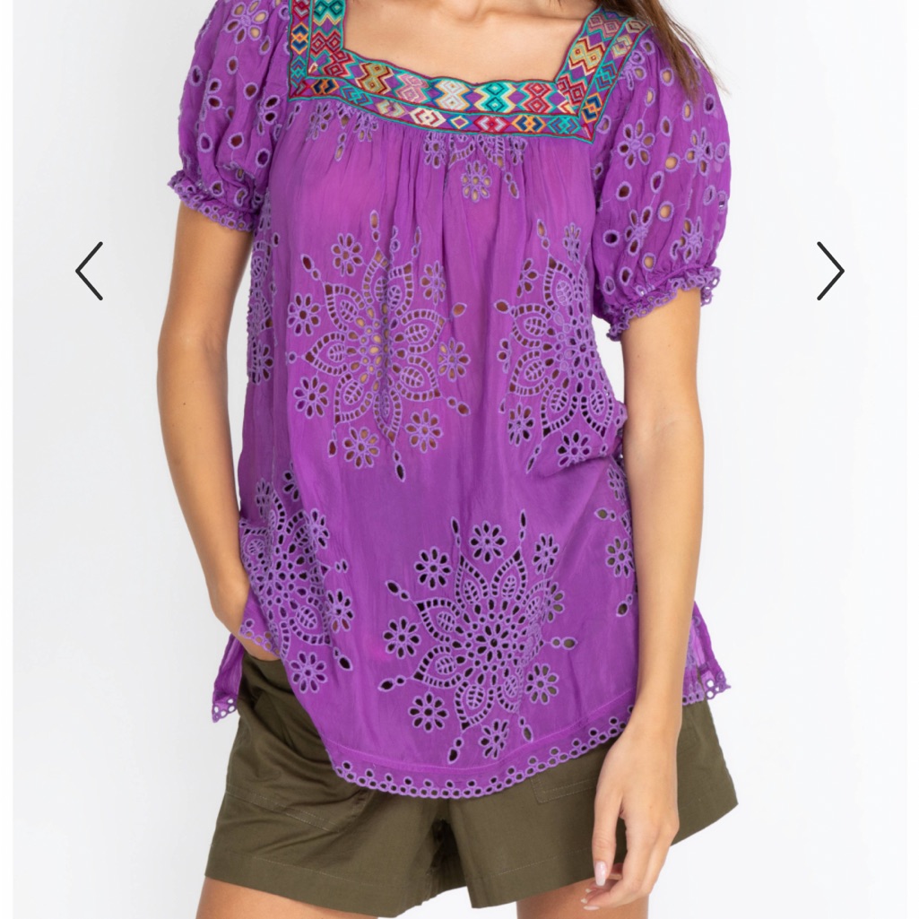 Super Cute! Johnny Was Tunic Top With Embroidery